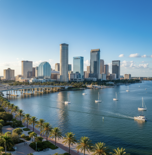 Tampa Bay Florida waterfront skyline